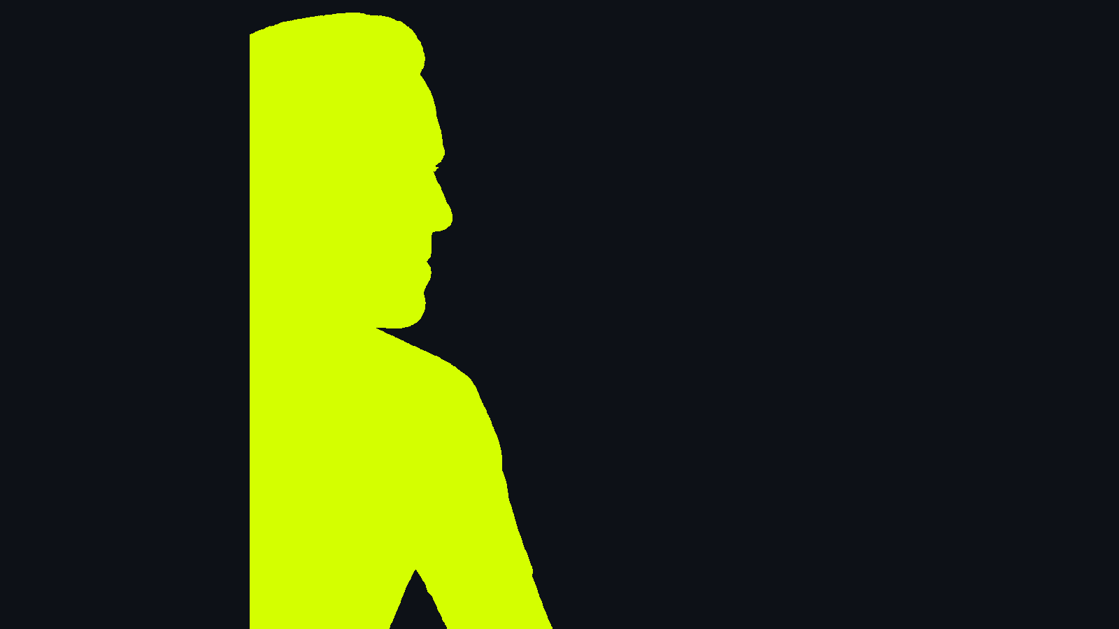 Graphic silhouette of Jens Fossen